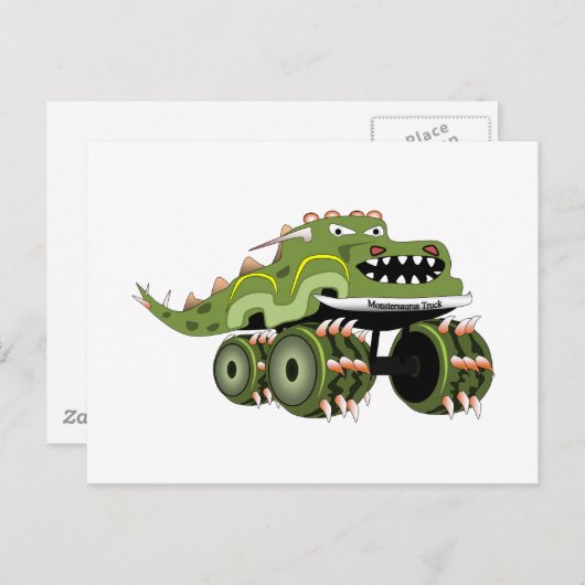 Monstersaurus LKW Postkarte (Vorne/Hinten)