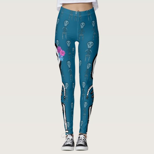 Monsterskelette Leggings (Vorderseite)