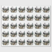 Monsterstier-Trophäedollar Geschenkpapier (Flach)