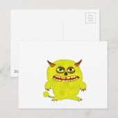 Monstertroll-Halbkugel Postkarte (Vorne/Hinten)