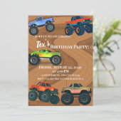 Monstertruck Einladung (Stehend Vorderseite)