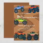 Monstertruck Einladung (Vorne/Hinten)