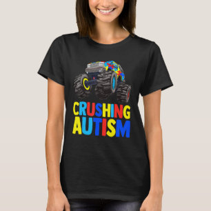 Monstertruck zerstört Austim-Autismus-Bewusstsein T-Shirt