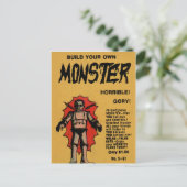 Monsterwerbung für Vintage Comic-Mail Postkarte (Stehend Vorderseite)