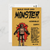 Monsterwerbung für Vintage Comic-Mail Postkarte (Vorne/Hinten)