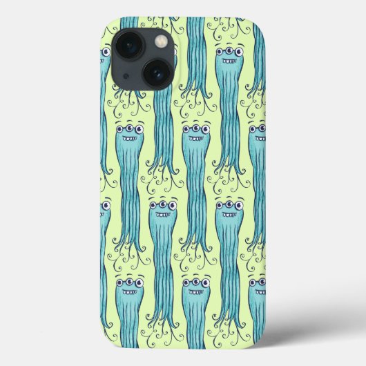 Monsterzeichen der niedlichen Octopus-Alien Case-Mate iPhone Hülle (Rückseite)