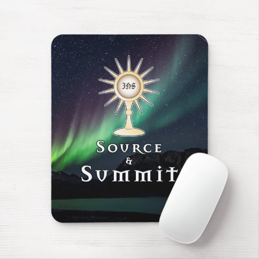Monstrance Source & Summit Aurora Borealis Mousepad (Mit Mouse)