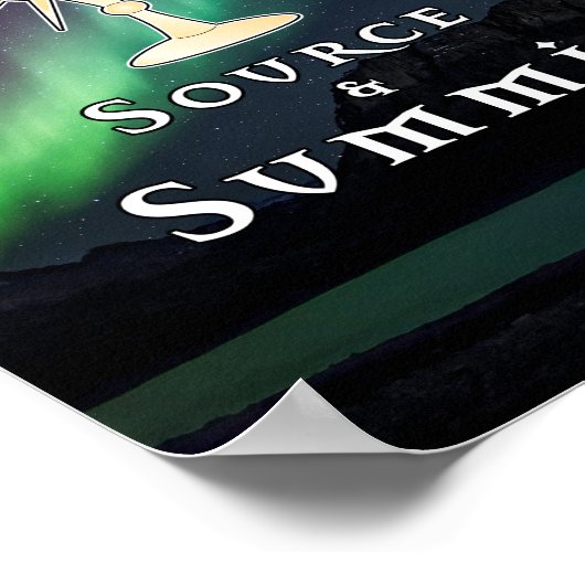 Monstrance Source & Summit Aurora Borealis Poster (Ecke)
