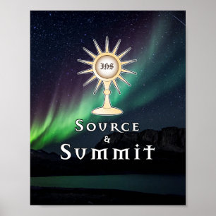 Monstrance Source & Summit Aurora Borealis Poster
