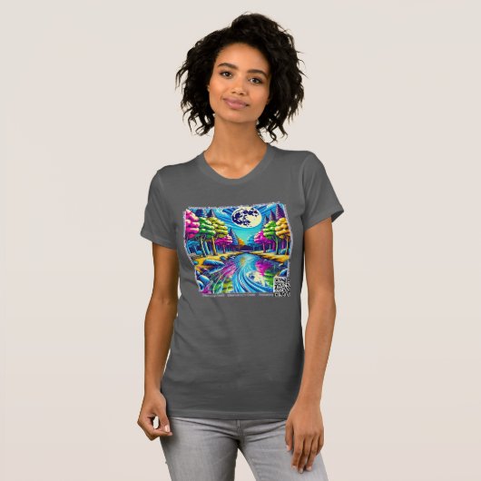 Monstream Creek Pop-Art Nature Design T - Shirt (Vorne ganz)