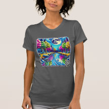 Monstream Creek Pop-Art Nature Design T - Shirt