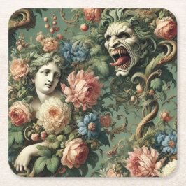 Monstres au Paradis – Gothic Victorian Rechteckiger Pappuntersetzer