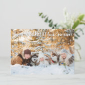 Monströs Gutes Weihnachts-Yeti-Foto Feiertagskarte (Stehend Vorderseite)