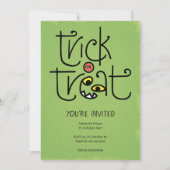 Monströse Einladung oder Leckerei - grün (Vorderseite)