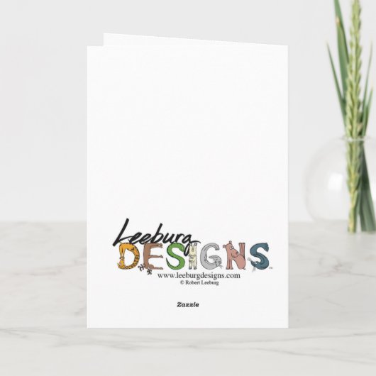 Monströse Proportionen Feiertagskarte (Rückseite)