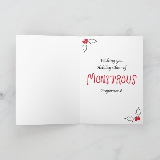 Monströse Proportionen Feiertagskarte (Innenseite)