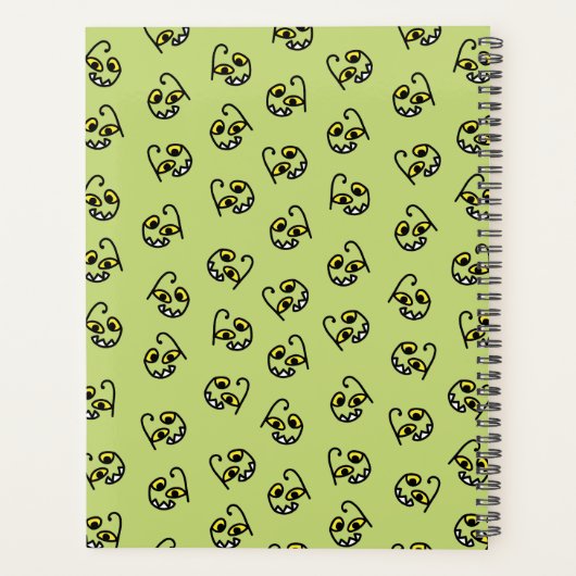 Monströser Trick-oder-Leckerei-Planer - schwarz un Planer (Rückseite)