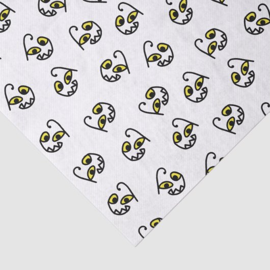 Monströses Trick-oder-Leckerei-Papier - weiß Seidenpapier (Detail)