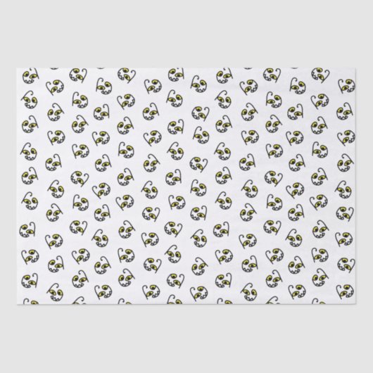 Monströses Trick-oder-Leckerei-Papier - weiß Seidenpapier (Vorderseite)