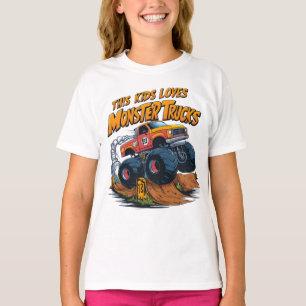 Monstrosiger Lkw erobert trostlosen Pile T-Shirt