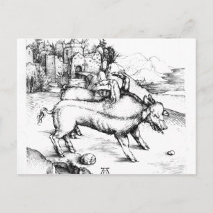 Monstrosisches Schwein Postkarte