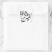 Monstrosisches Schwein Quadratischer Aufkleber (Tasche)