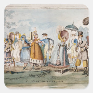 Monstrositäten des Jahres 1818 Quadratischer Aufkleber