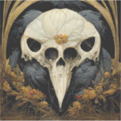 Monstrous Raven Horror Goth Gothic Aufkleber (Vorderseite)