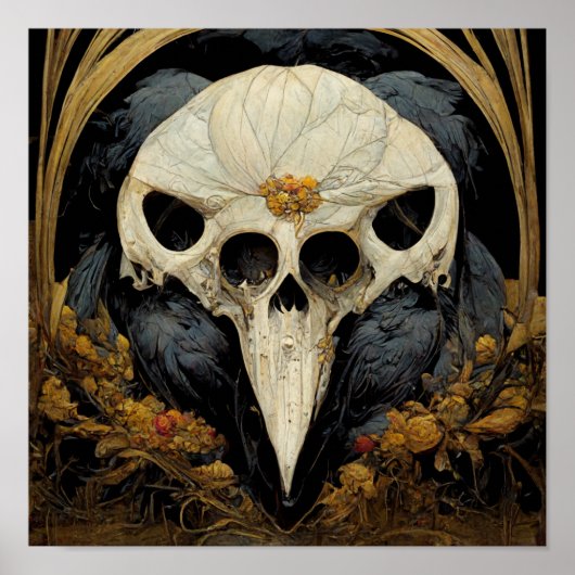 Monstrous Raven Horror Goth Gothic Poster (Vorne)