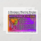 Monstrous Rita Halloween Martini Rezept Postkarte (Vorne/Hinten)