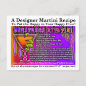 Monstrous Rita Halloween Martini Rezept Postkarte (Vorderseite)