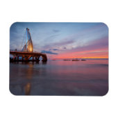 Monsunzeit und Sonnenuntergang Magnet (Horizontal)