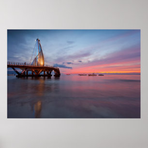 Monsunzeit und Sonnenuntergang Poster