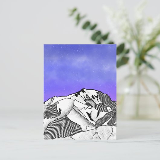 Mont-Blanc-Abend Postkarte (Stehend Vorderseite)