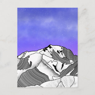 Mont-Blanc-Abend Postkarte