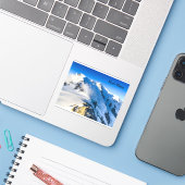 Mont Blanc Aufkleber (Laptop mit iPhone)