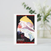 Mont Blanc, Berg Frankreich, Vintage Bahnreise Postkarte (Stehend Vorderseite)