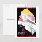 Mont Blanc, Berg Frankreich, Vintage Bahnreise Postkarte (Vorne/Hinten)