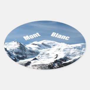 Mont Blanc Berg - Prachtvoll! Ovaler Aufkleber