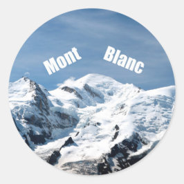 Mont Blanc Berg - Prachtvoll! Runder Aufkleber