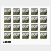 Mont-Blanc-Berge, 1897 Quadratischer Aufkleber (Blatt)