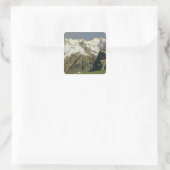 Mont-Blanc-Berge, 1897 Quadratischer Aufkleber (Tasche)