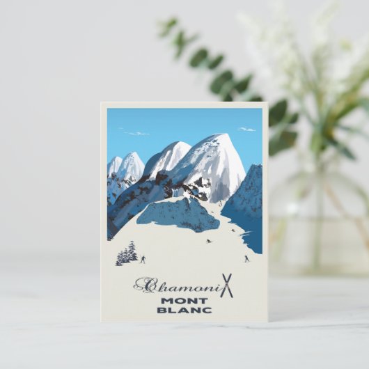 Mont Blanc, Chamonix, Postkarte (Stehend Vorderseite)