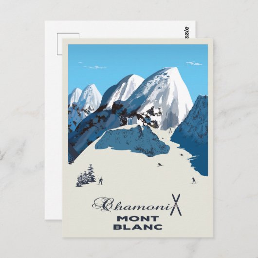 Mont Blanc, Chamonix, Postkarte (Vorne/Hinten)