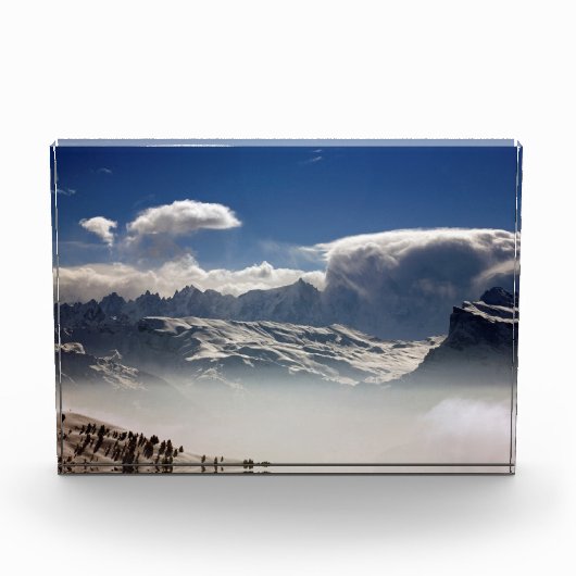 Mont Blanc France Holiday Card Poster Fotoblock (Vorderseite)