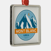 Mont Blanc France Stars Moon Ornament Aus Metall (Rechts)