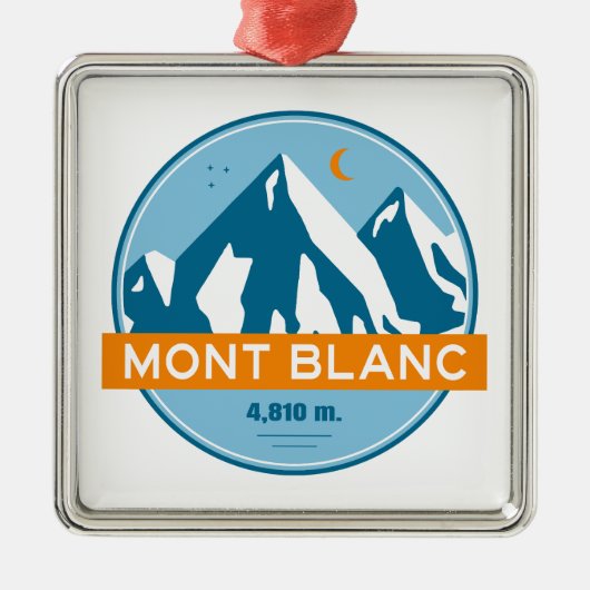 Mont Blanc France Stars Moon Ornament Aus Metall (Vorne)