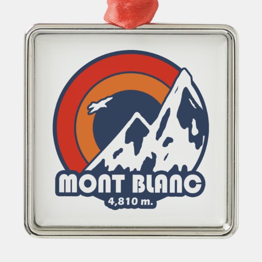 Mont Blanc France Sun Eagle Ornament Aus Metall (Vorne)