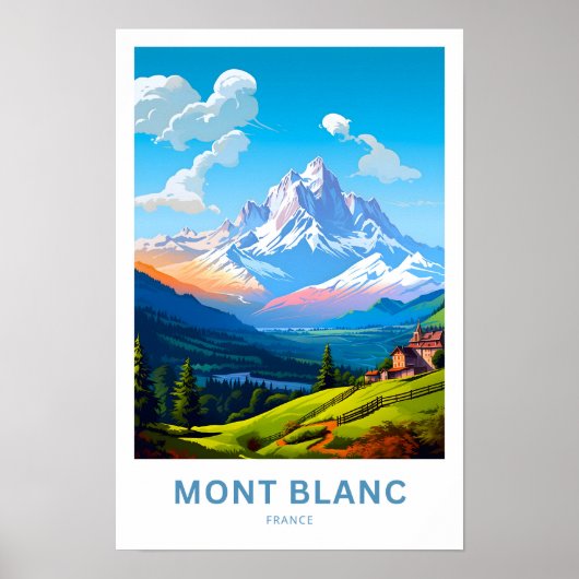 Mont Blanc France Travel Print Poster (Vorne)
