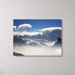 Mont Blanc France Urlaubskarte Leinwanddruck